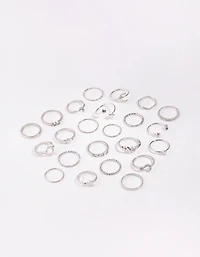 Pack de 24 bagues célestes d’argent