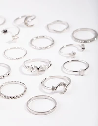 Pack de 24 bagues célestes d’argent