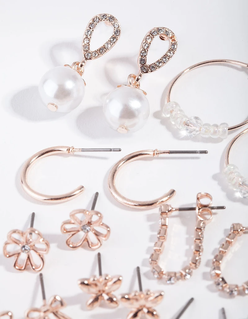 Rose Gold Feminine Fun 16-Pack Earring