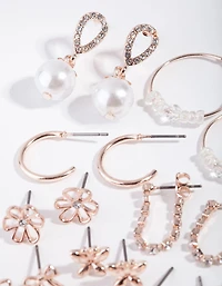 Rose Gold Feminine Fun 16-Pack Earring
