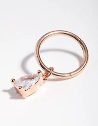 Surgical Steel Gold Pear Charm Belly Ring