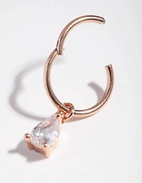 Surgical Steel Gold Pear Charm Belly Ring