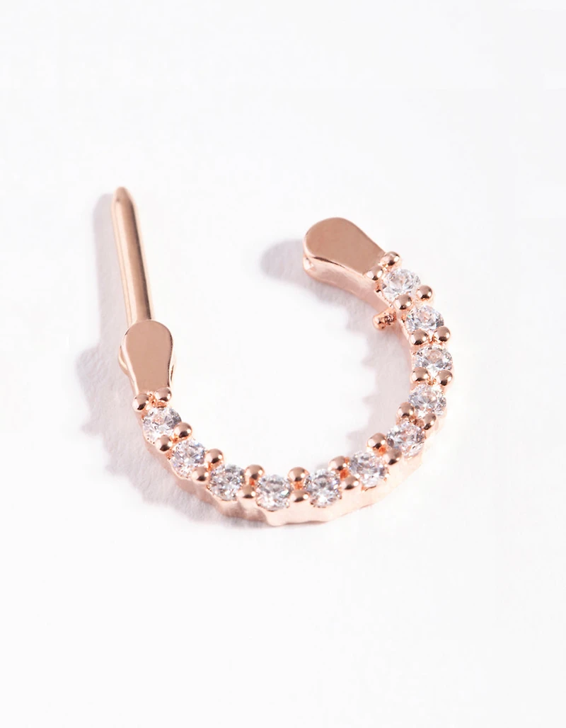 Surgical Steel Cubic Zirconia Septum Clicker