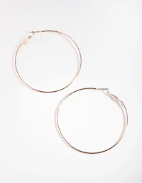 Rose Gold XL Superfine Hoop Earrings