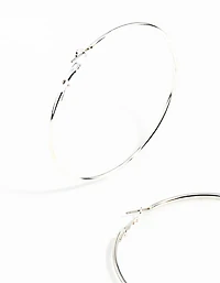 Silver Medium Hoop Earrings
