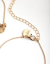 Gold Crystal Flower Bracelet Pack