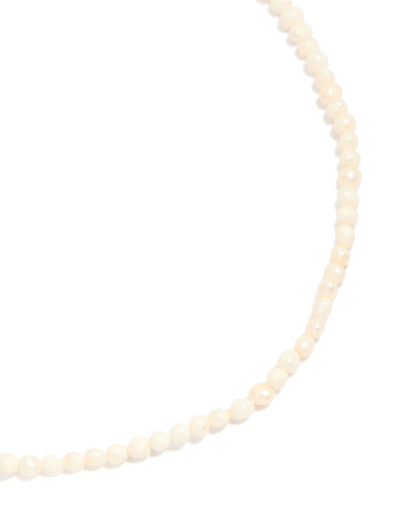 Gold Mini Freshwater Pearl Necklace