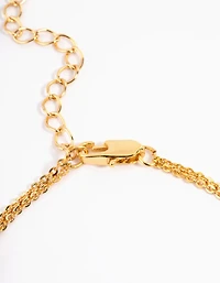 Gold Double Row Crystal Bracelet