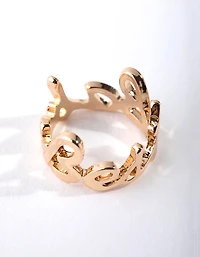 Gold Babe Word Ring