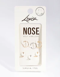 5mm Ball Nose Ring 6-Pack
