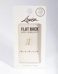 Gold Classic Gem Flat Back 6-Pack