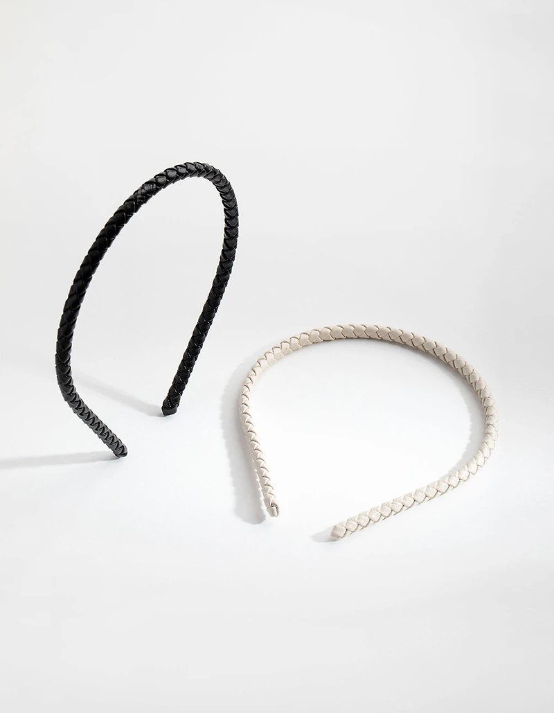 Fabric PU Plait Pack Headband