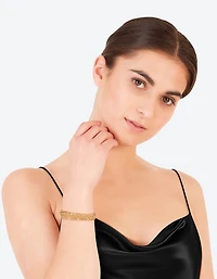 Gold Statement Mixed Chain Pack Bracelet