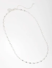 Silver Plated Mini Link Chain Necklace