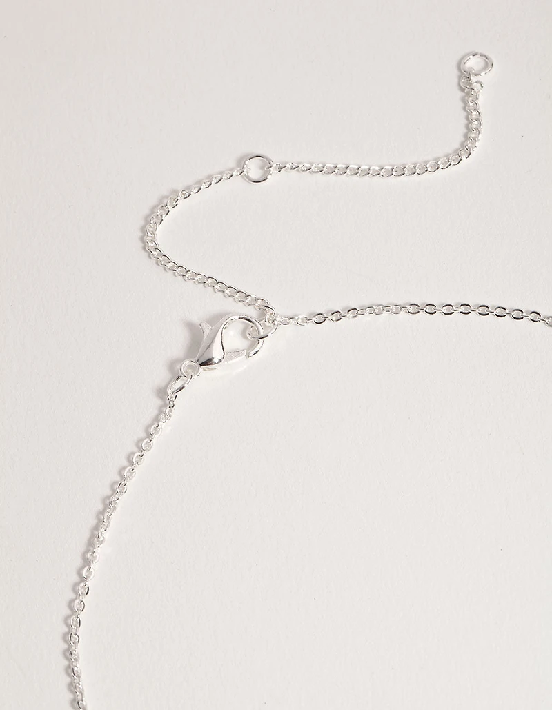 Silver Plated Diamante Star Necklace