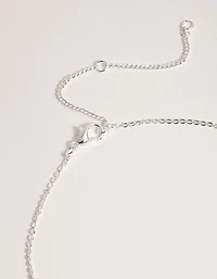 Silver Plated Diamante Star Necklace