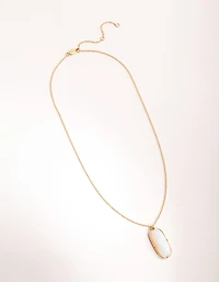 Gold Plated Semi Precious Shard Necklace