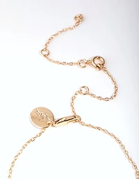Gold Plated Starburst Disc Bracelet
