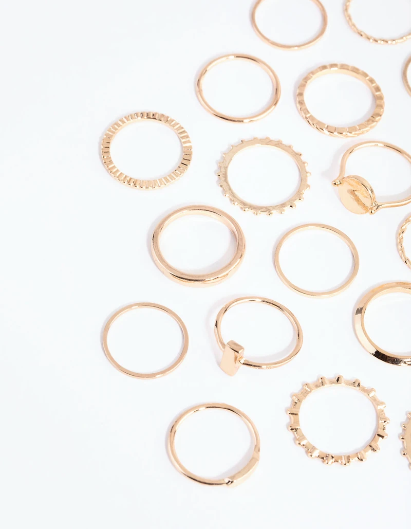 Gold Geometric Ring 24-Pack