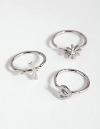 Surgical Steel Mini Motif Nose Ring Pack