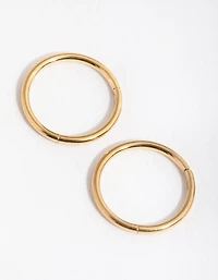 24 Carat Gold Plated Surgical Steel 8mm Sleeper Earrings