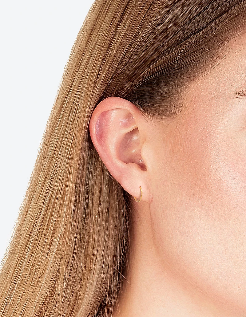 24 Carat Gold Plated Surgical Steel 8mm Sleeper Earrings