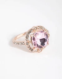 Bague en pierre rose or