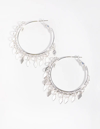 Silver Jingly Hoop Earrings