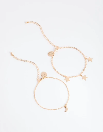 Gold Star & Moon Bracelet Pack