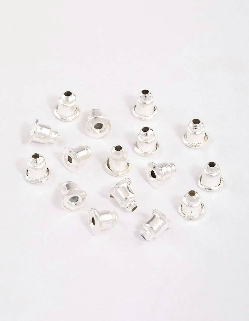 Silver Earring Backs 16-Pack