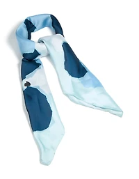 Foulard à cheveux en bandana bleu à taches de cheveux