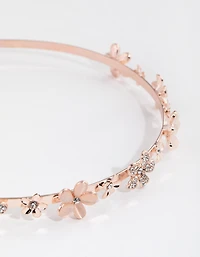 Rose Gold Mix Stone Flower Headband