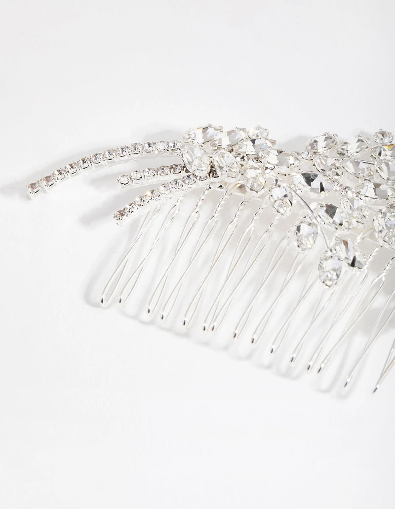 Country Posy Crystal Comb