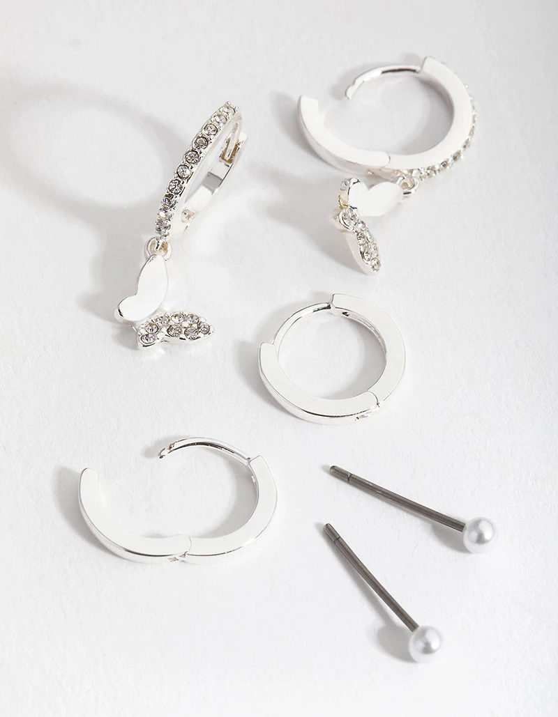 Boucle d’oreille Silver Butterfly Stack Pack