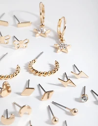 Gold Butterfly Celestial 16-Pack Earring