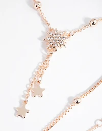 Rose Gold Celestial Drop Bracelet 4-Pack