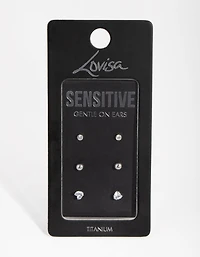 Surgical Steel Love Stud Pack Earrings