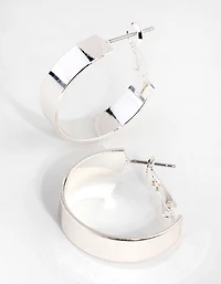 Silver Thick 20mm Hoop Earrings