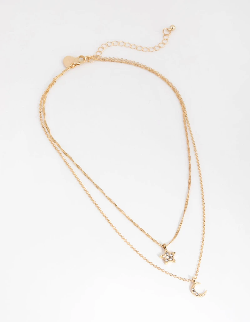 Collier doré à couches Nuit étoilée