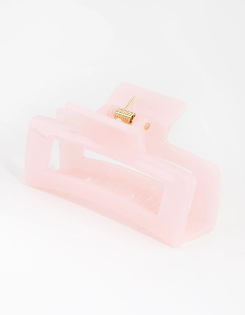 Acrylic Pink Rectangle Claw