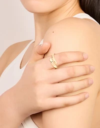 Gold Smooth Wrap Ring