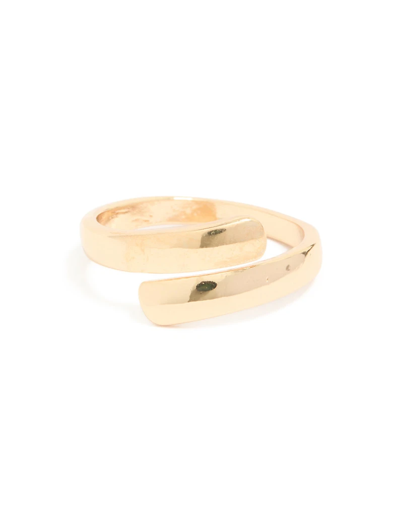 Gold Smooth Wrap Ring