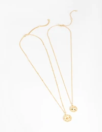 18ct Gold Plated Northern Star Necklace Set