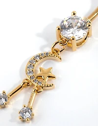 Gold Plated Titanium Celestial Belly Bar