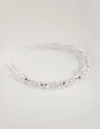 Beaded Flower Detail Alice Band