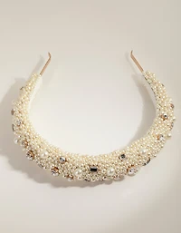 Statement Padded Pearl Alice Band
