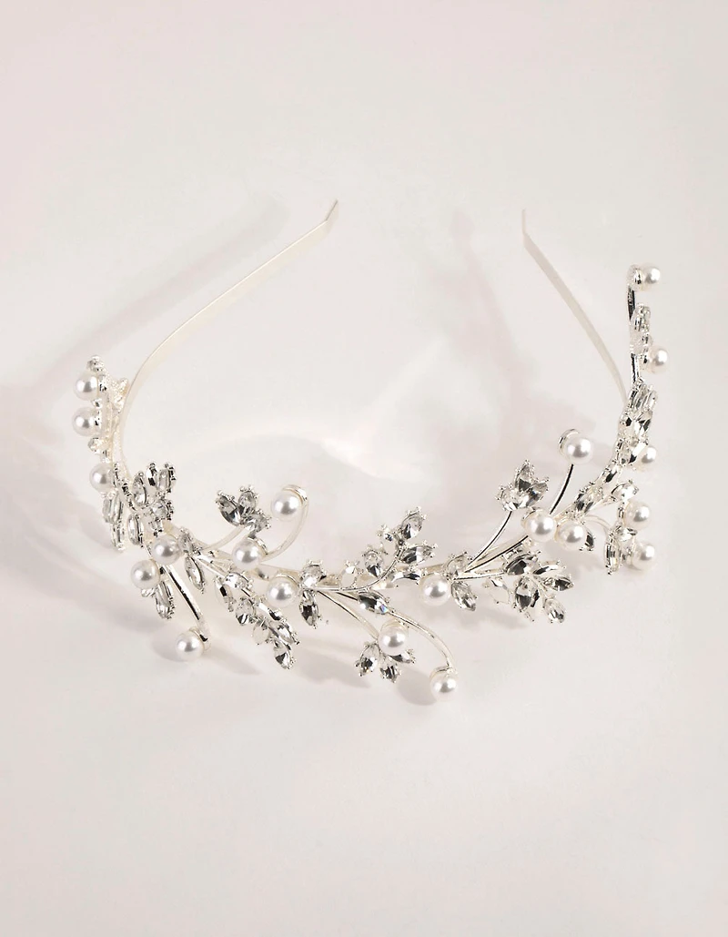 Pearl & Crystal Vine Headband