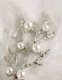 Statement Branch & Feather Clip