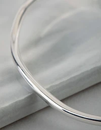 Silver Plated Brass 2.5mm Wavey Bangle