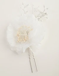 Oversized Beaded Flower Bun Pin